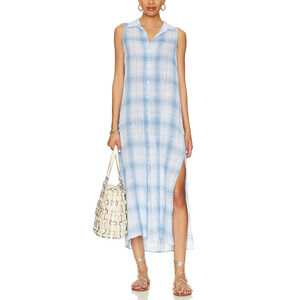 Bella Dahl Sleeveless Blue Duster Gauze Dress Size M